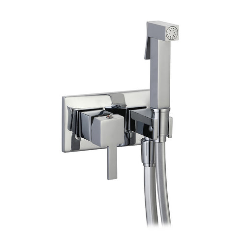 Dianflex SET MISCELATORE A INCASSO QUADRO CON SHUT-OFF E SUPP. LATERALE         Cromo - 110-16054-CR