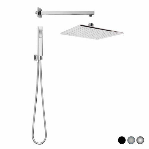 Dianflex KIT SOFFIONE DOCCIA QUADRATO SEVEN   Spazzolato - 110-M2510-SP