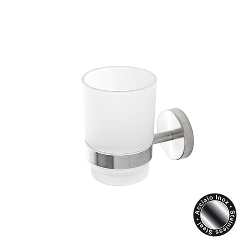 Dianflex PORTASPAZZOLINO CITY IN ACCIAIO SATINATO Acciaio Satinato 6,3x10,6xh9,5 - 121-KT563