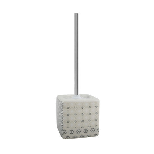 Dianflex PORTA SCOPINO EVORA CON SUPPORTO IN CERAMICA Bianco - Grigio - 121-SE103-GB