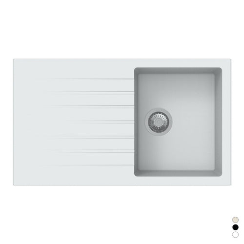 Dianflex LAVELLO SINTETICO DA INCASSO 1 VASCA  CM 86   Bianco - 140-1721-BI