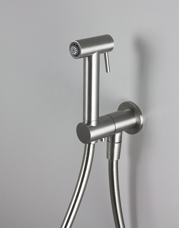 Tubico Set wc inox 316L rame con doccetta igienica Made in Italy T34062C