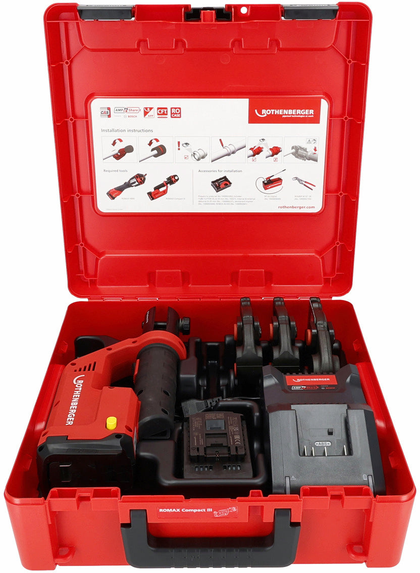 Rothenberger ROMAX COMPACT III Set TH16-20-26, 2Ah, EU, AMP - 1000004280