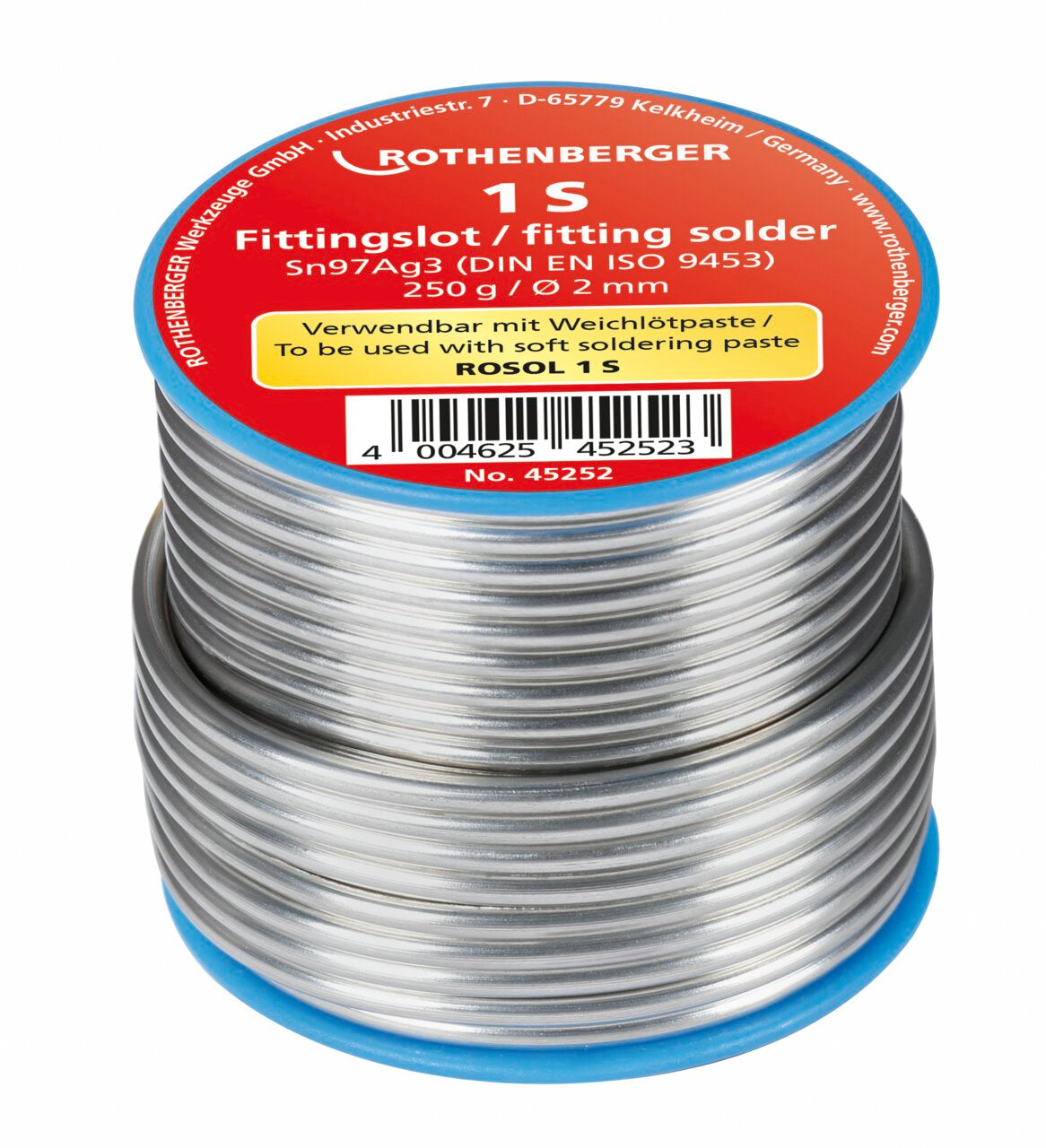 Rothenberger Rocchetti di stagno 1S, 3mm, 250g - 45250