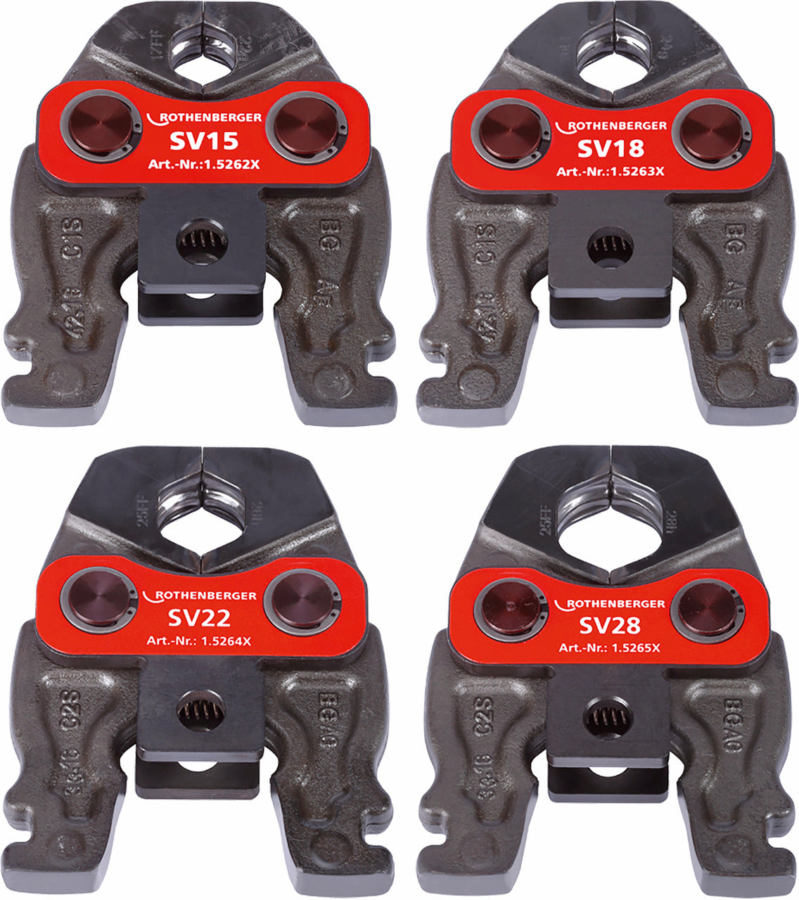 Rothenberger Set Ganasce Compact, SV 15-18-22-28mm - 1000002800