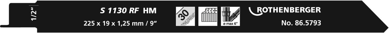 Rothenberger Lama universale, 225x20x1,5, per ghisa (5 pz) - 865793