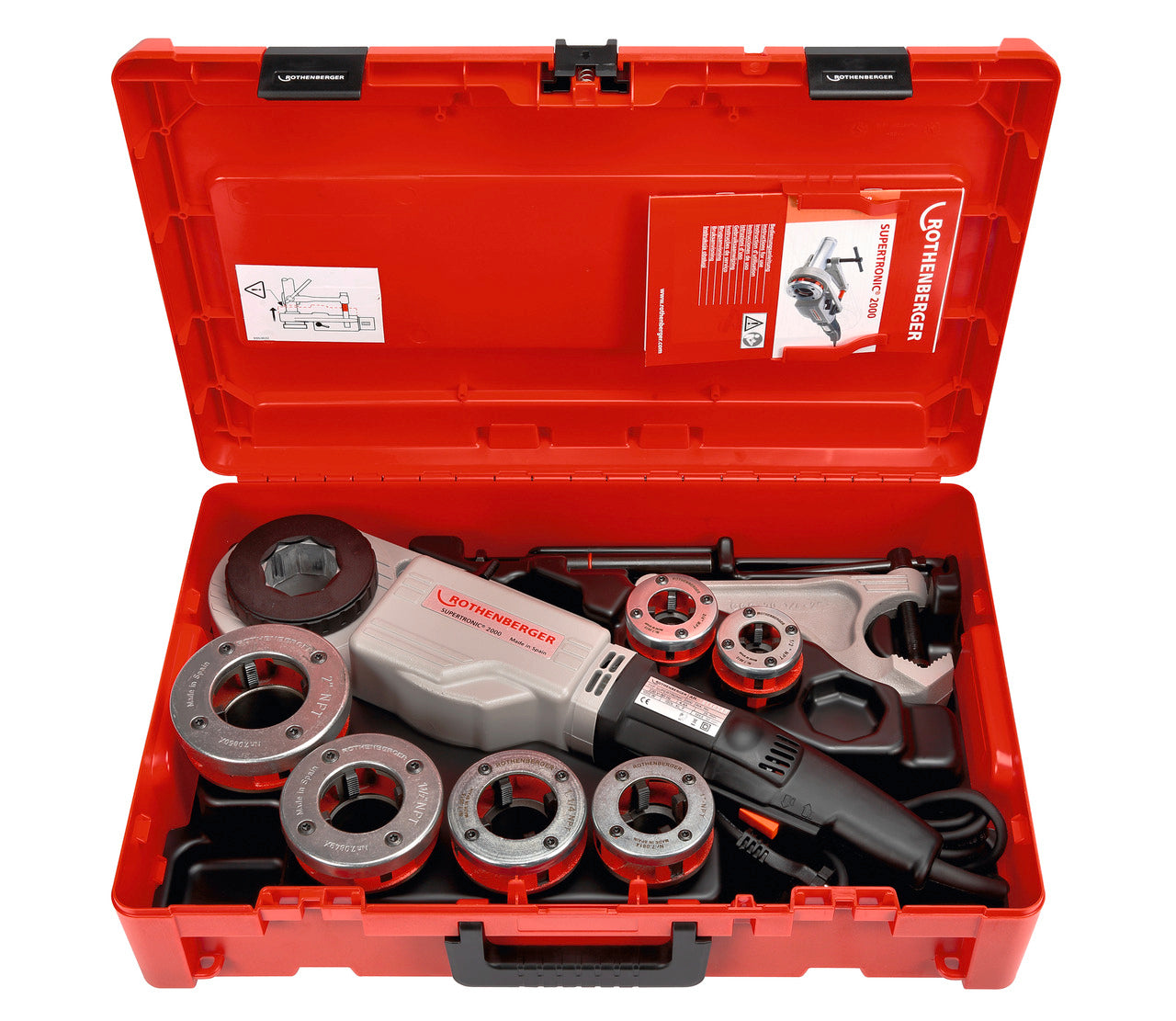 Rothenberger SUPERTRONIC 2000, NPT 1/2-2', filiera elettrica portatile - 71257