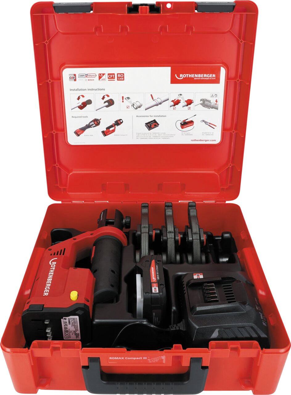 Rothenberger ROMAX COMPACT III Set TH16-20-26, 2Ah, EU, CAS - 1000004279