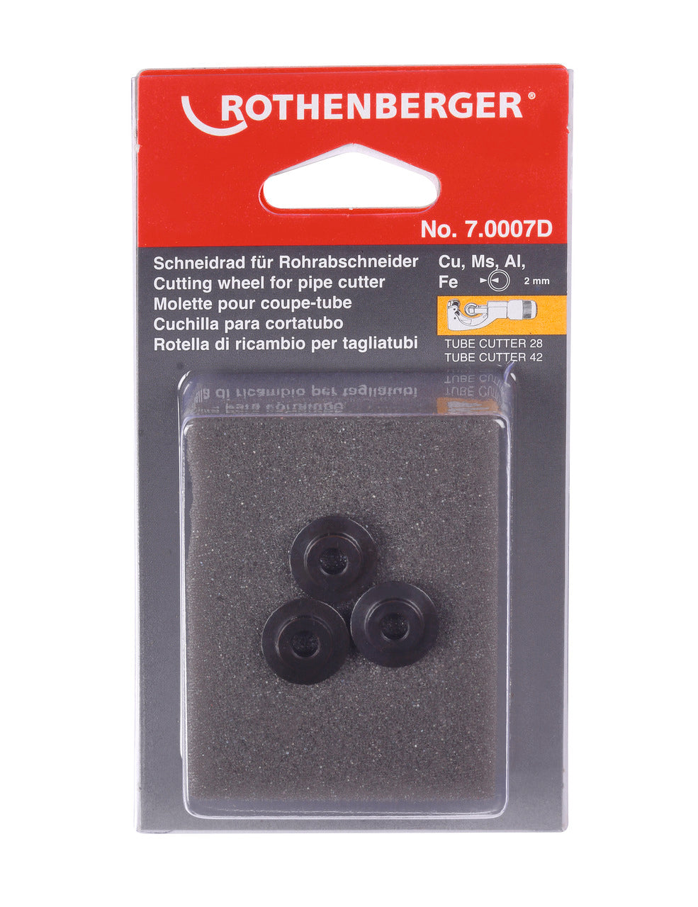 Rothenberger Rotella per ROTRAC28/42, Cu-Al-Fe, 3pz - 070007D
