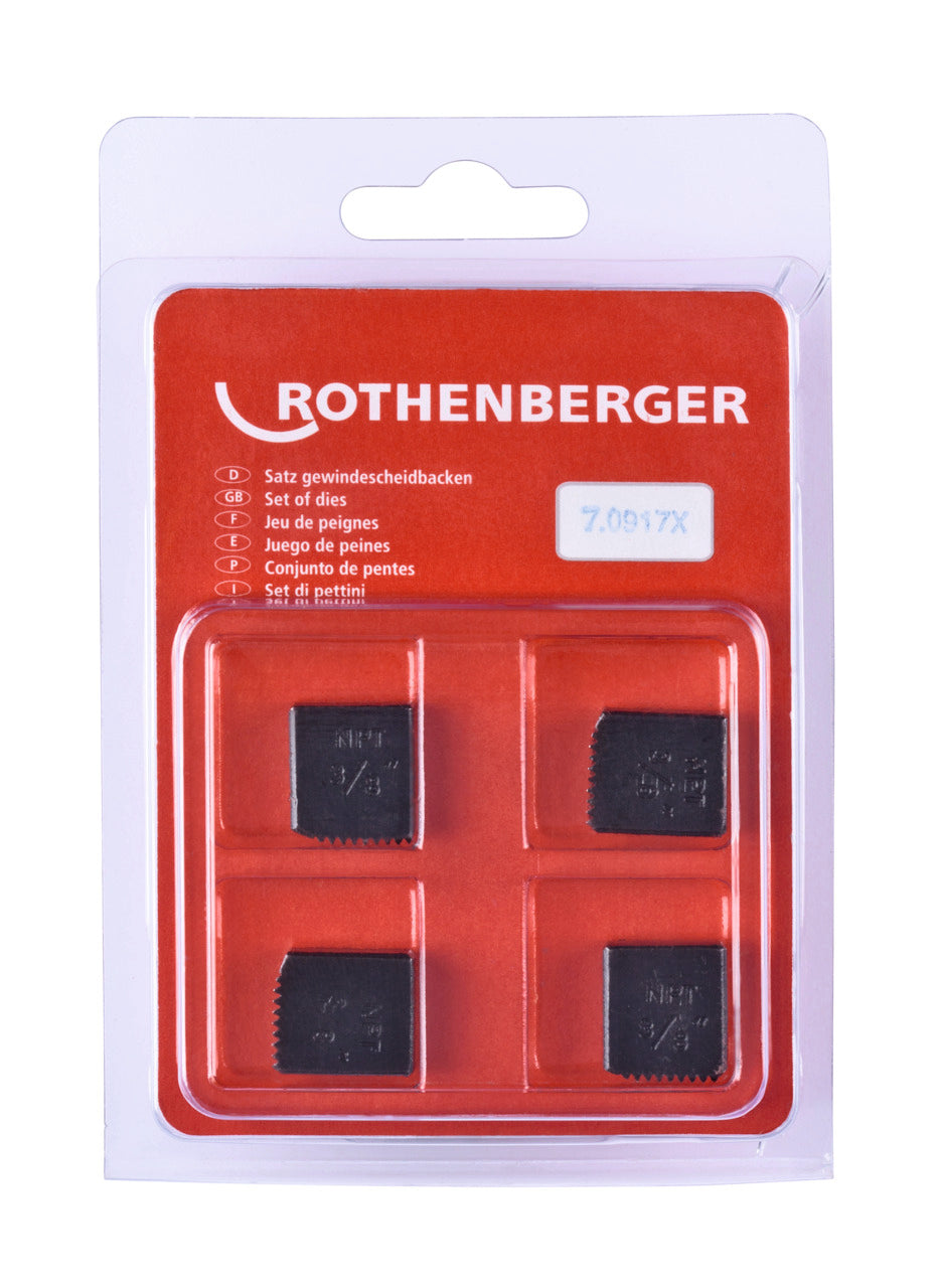 Rothenberger Serie pettini, NPT, 3/8', 4 pezzi - 070917X