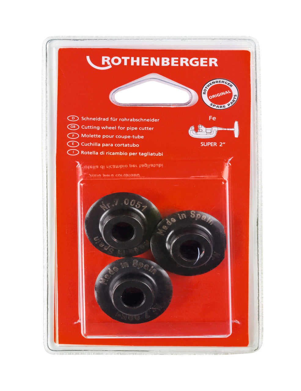 Rothenberger Rotella per SUPER 2', 3 pz - 070051D