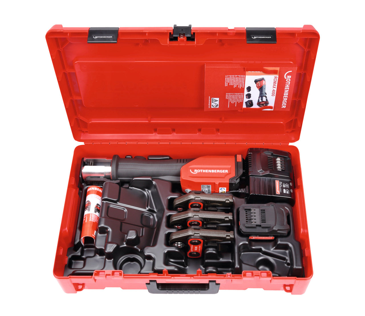 Rothenberger Pressatrice ROMAX 4000 con Ganasce SV15-22-28 mm, 1x4 Ah, EU - 1000001924