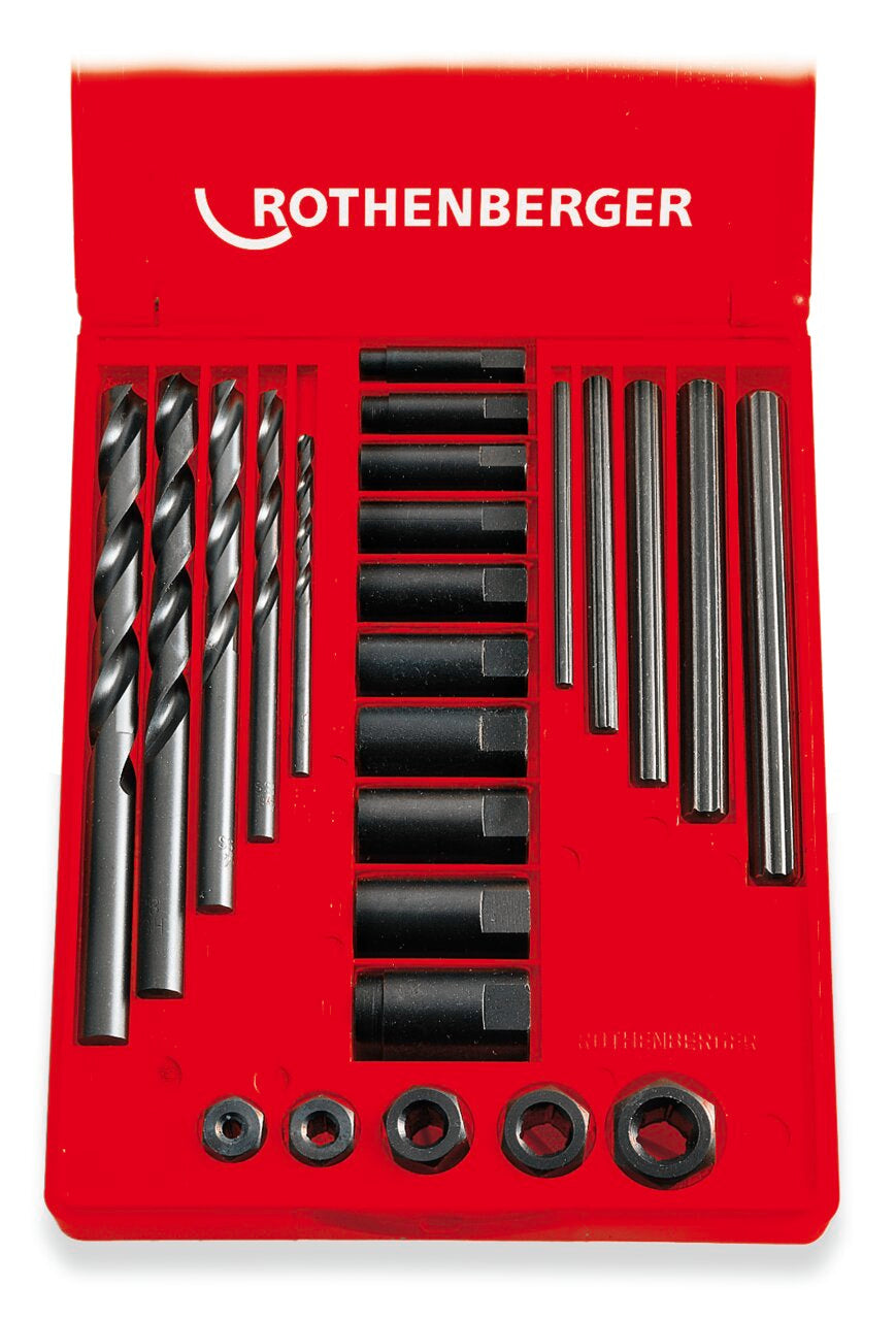 Rothenberger Thread unscrewing set, size 2, M5-M16, 25 pcs. - 71311