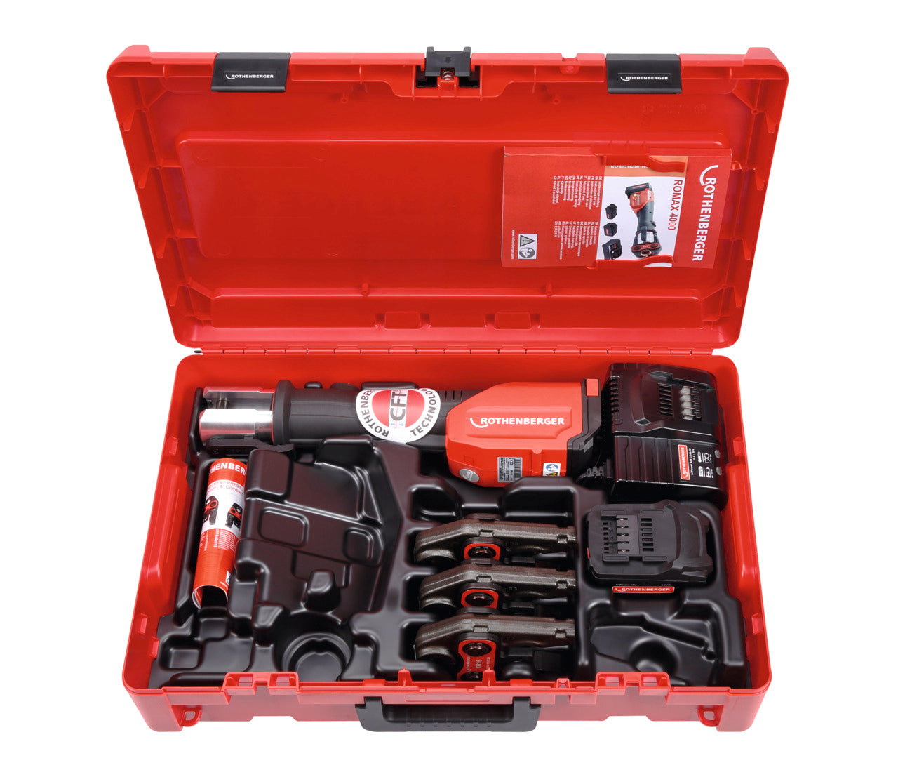 Rothenberger ROMAX 4000 SET Pressatrice con ganasce TH 16-20-26 mm, 1x4 Ah, EU - 1000001925
