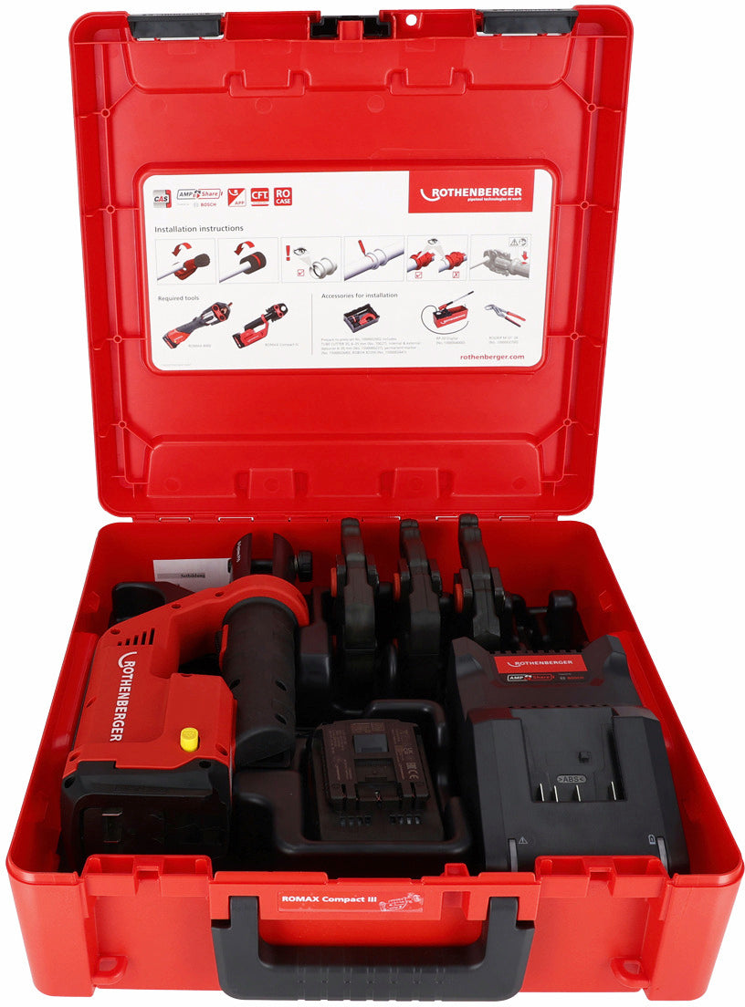 Rothenberger ROMAX COMPACT III Set M15-22-28, 2Ah, EU, AMP - 1000004274