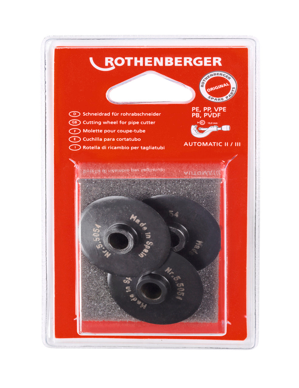 Rothenberger Rotella di ricambio per ROCUT / Automatik, misura 2, 3 pz - 055054D