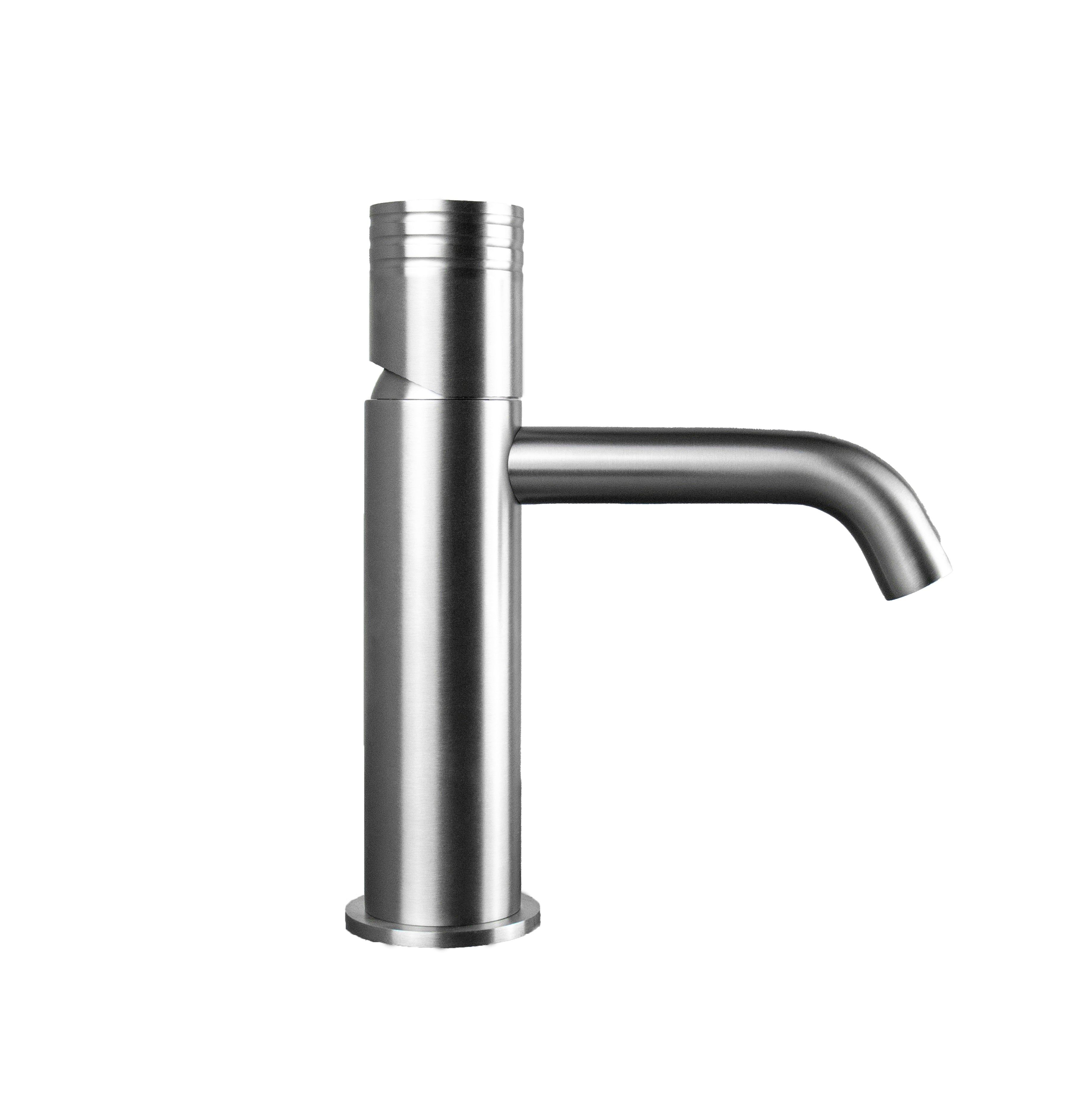 Tubico Loira rubinetto miscelatore per lavabo in acciaio inox 316L satinato Made in Italy T34119S