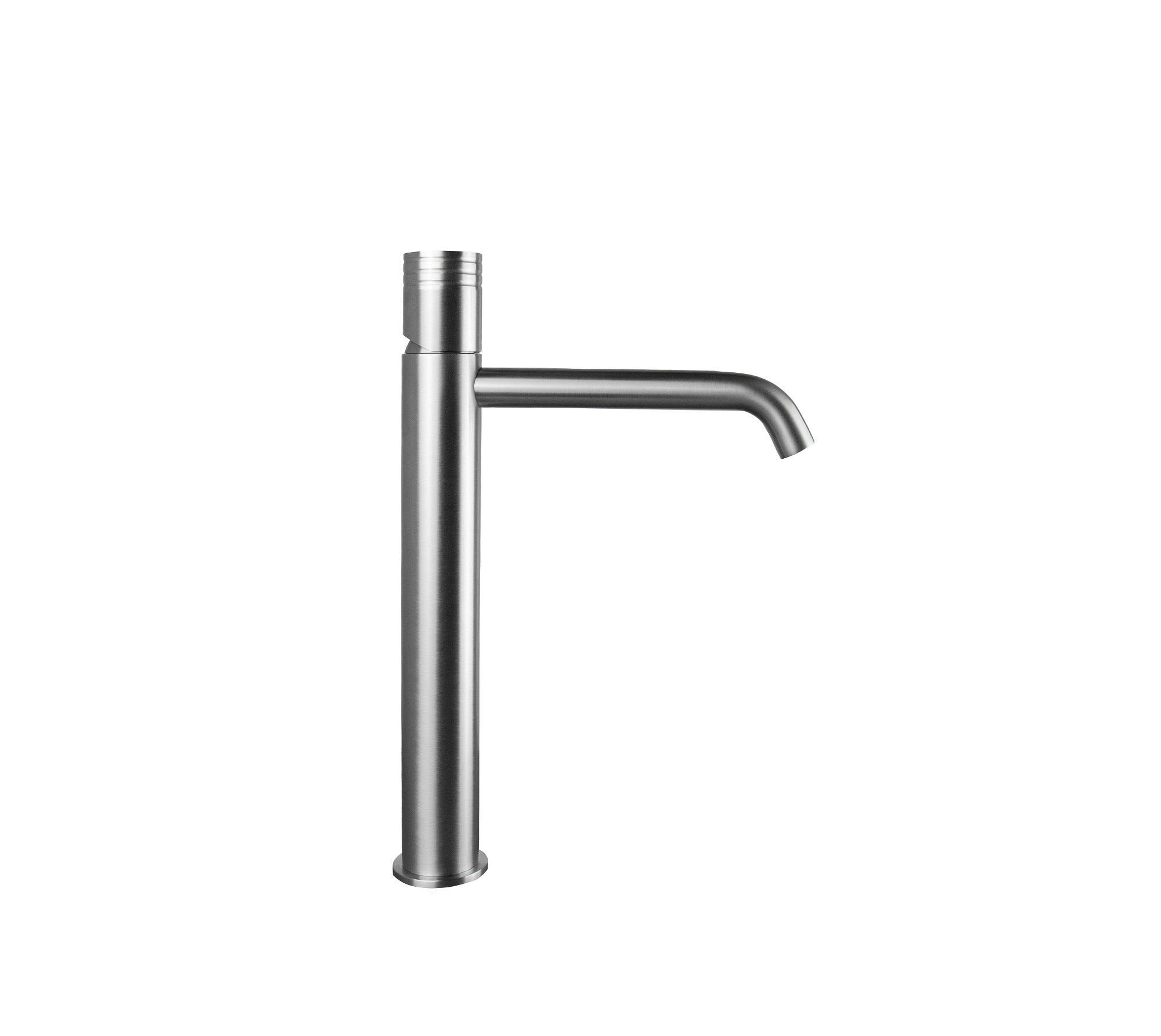 Tubico Loira rubinetto miscelatore alto per lavabo in acciaio inox 316L satinato Made in Italy T34120S