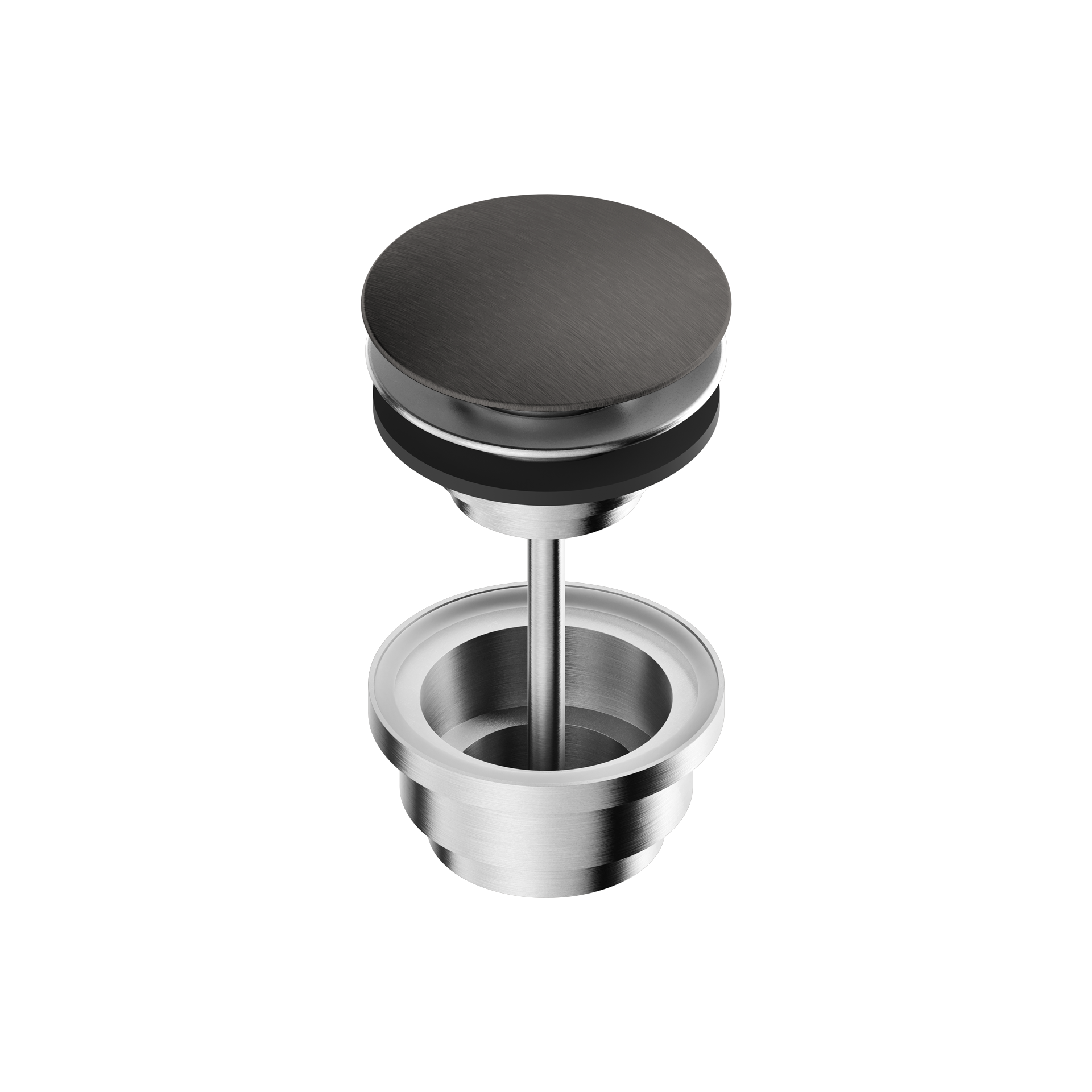 Tubico piletta click clack in acciaio inox 304L nero Made in Italy T34170B