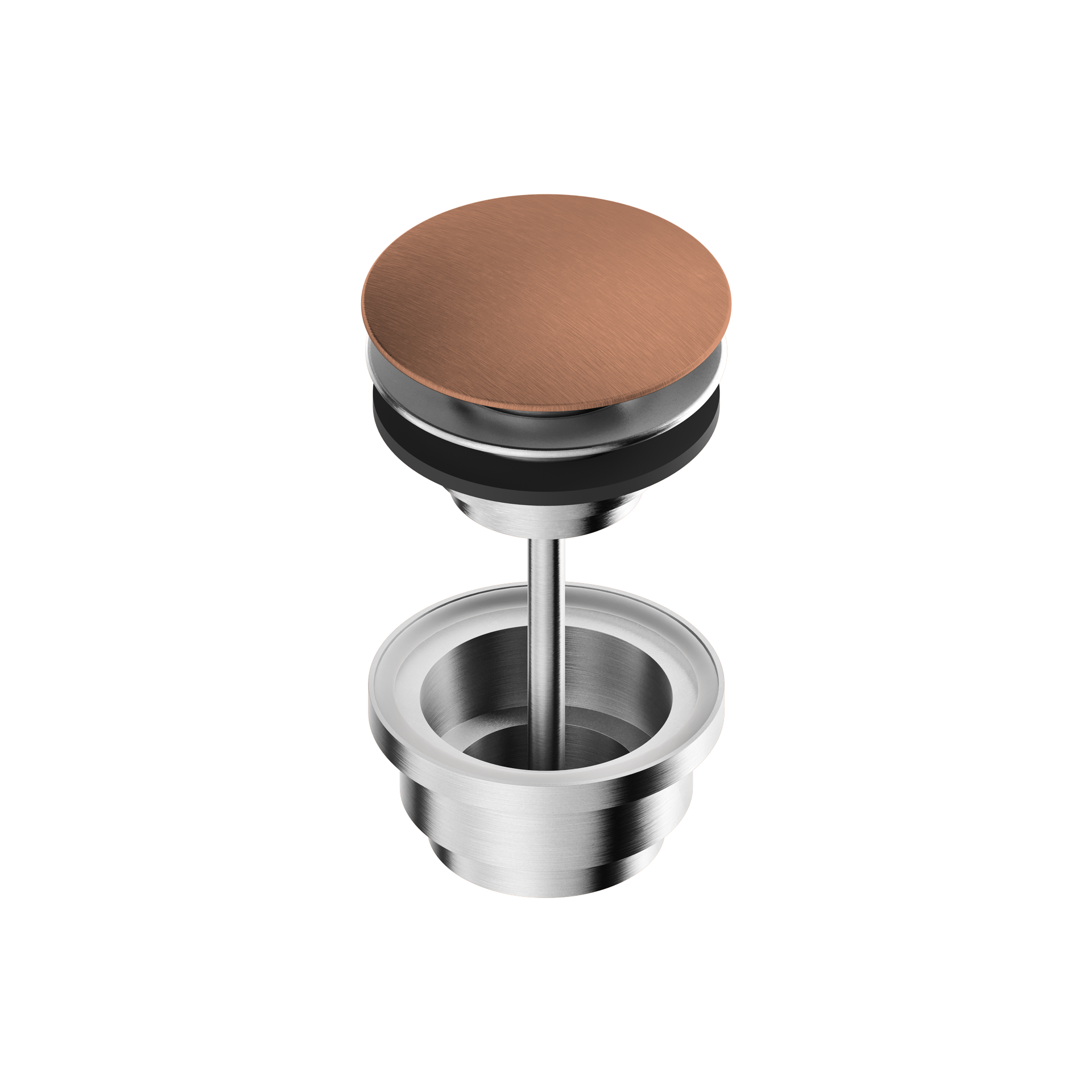 Tubico piletta click clack in acciaio inox 304L rame Made in Italy T34170C