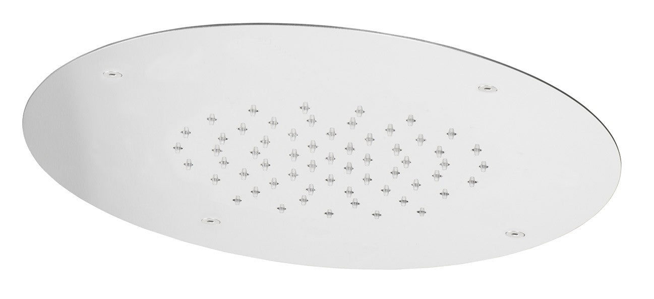 Pommeau de douche encastrable rond Tubico Wellness 300 mm en acier inoxydable 304L noir Made in Italy T34394B