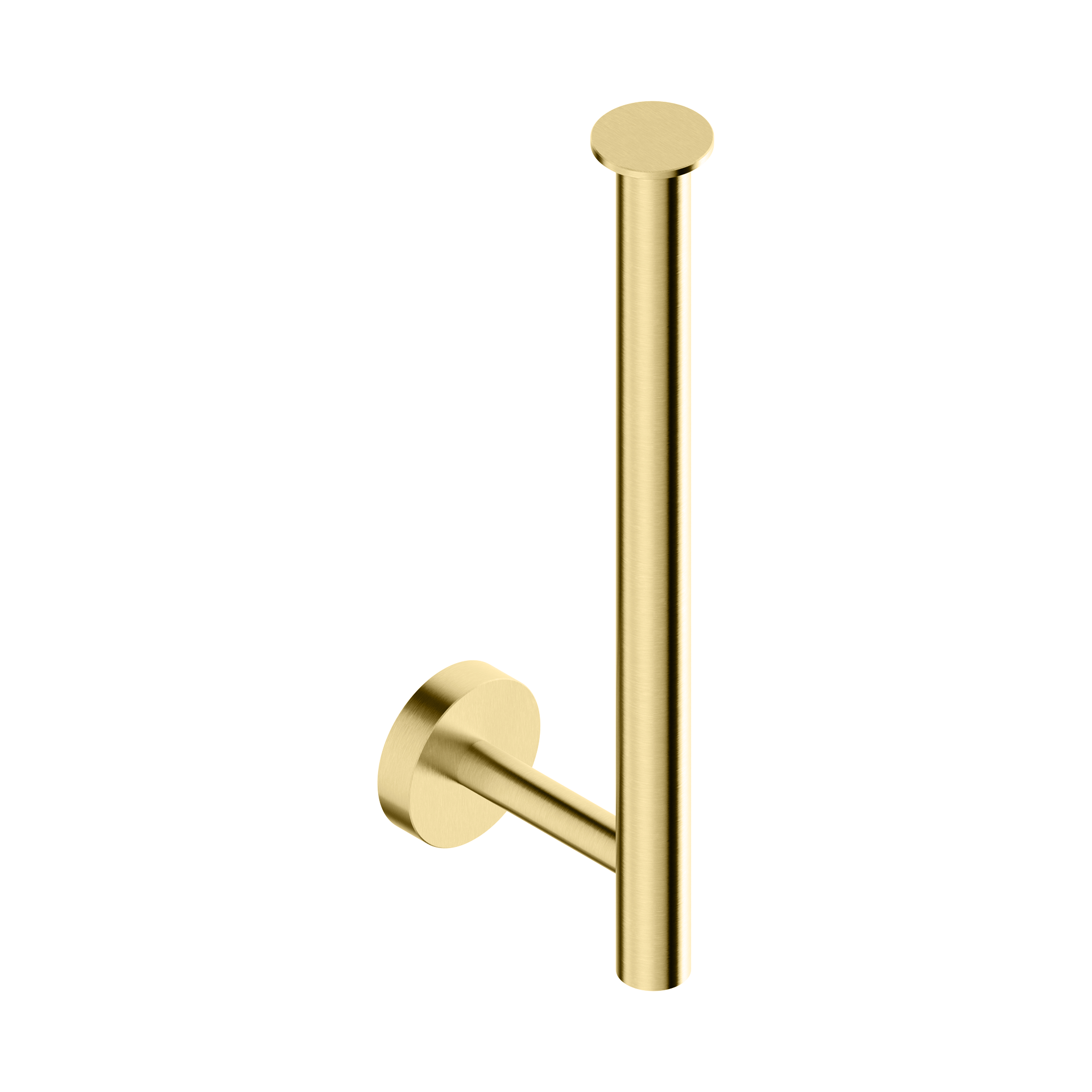 Tubico Tevere porta rotolo a parete verticale in acciaio inox 316L oro Made in Italy T35029G