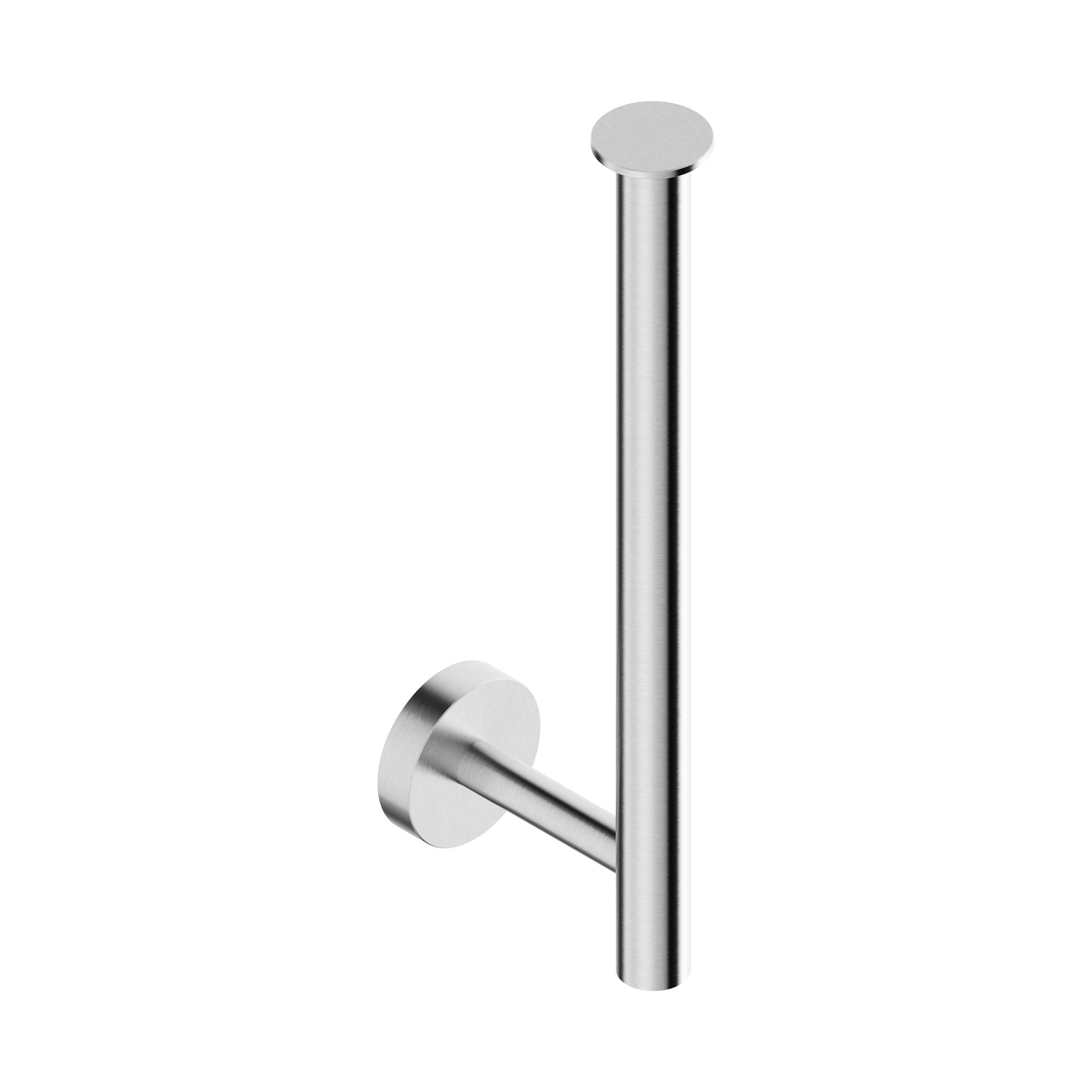 Tubico Tevere porta rotolo a parete verticale in acciaio inox 316L satinato Made in Italy T35029S