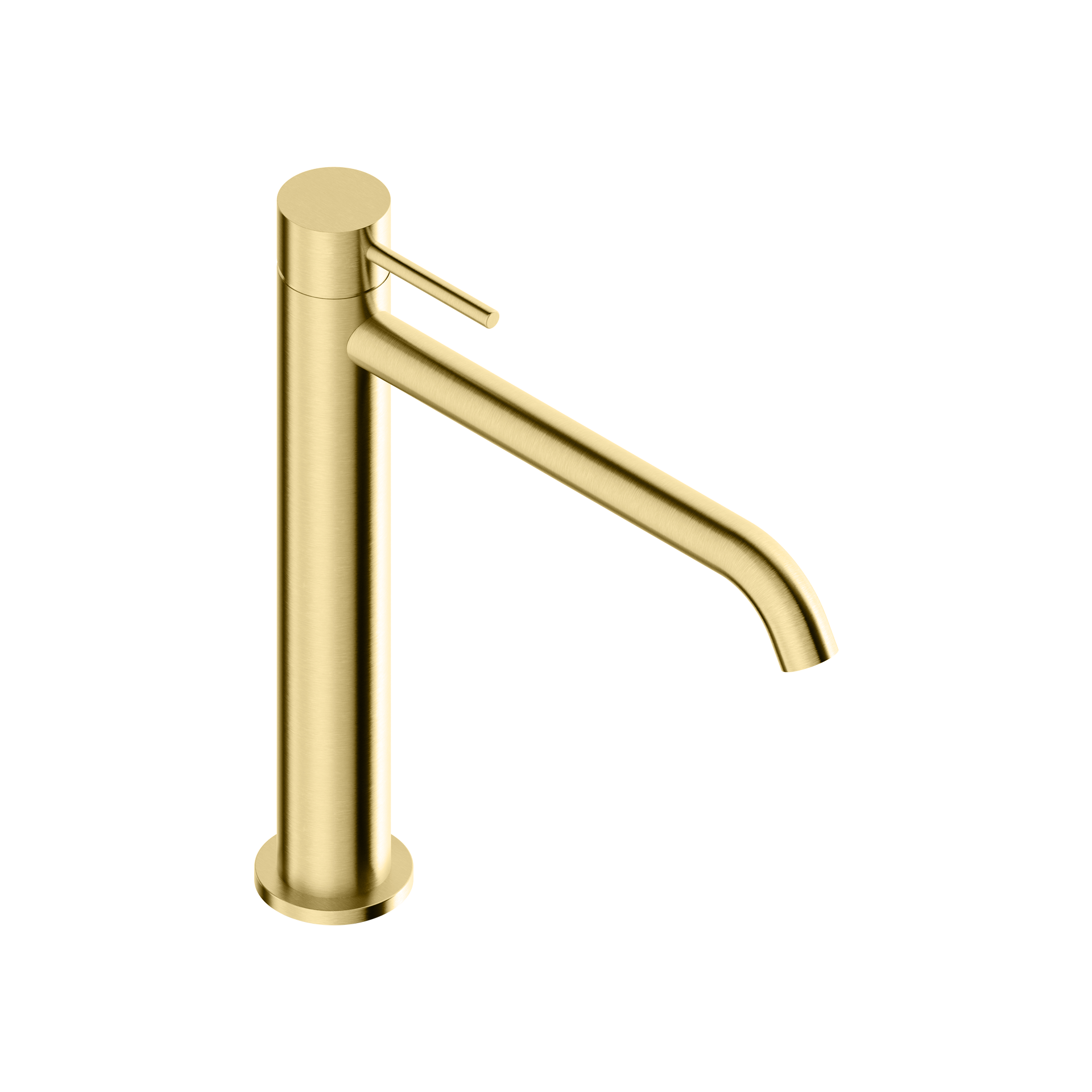 Mitigeur lavabo haut Tubico Tevere en acier inoxydable 316L doré Fabriqué en Italie T44166G