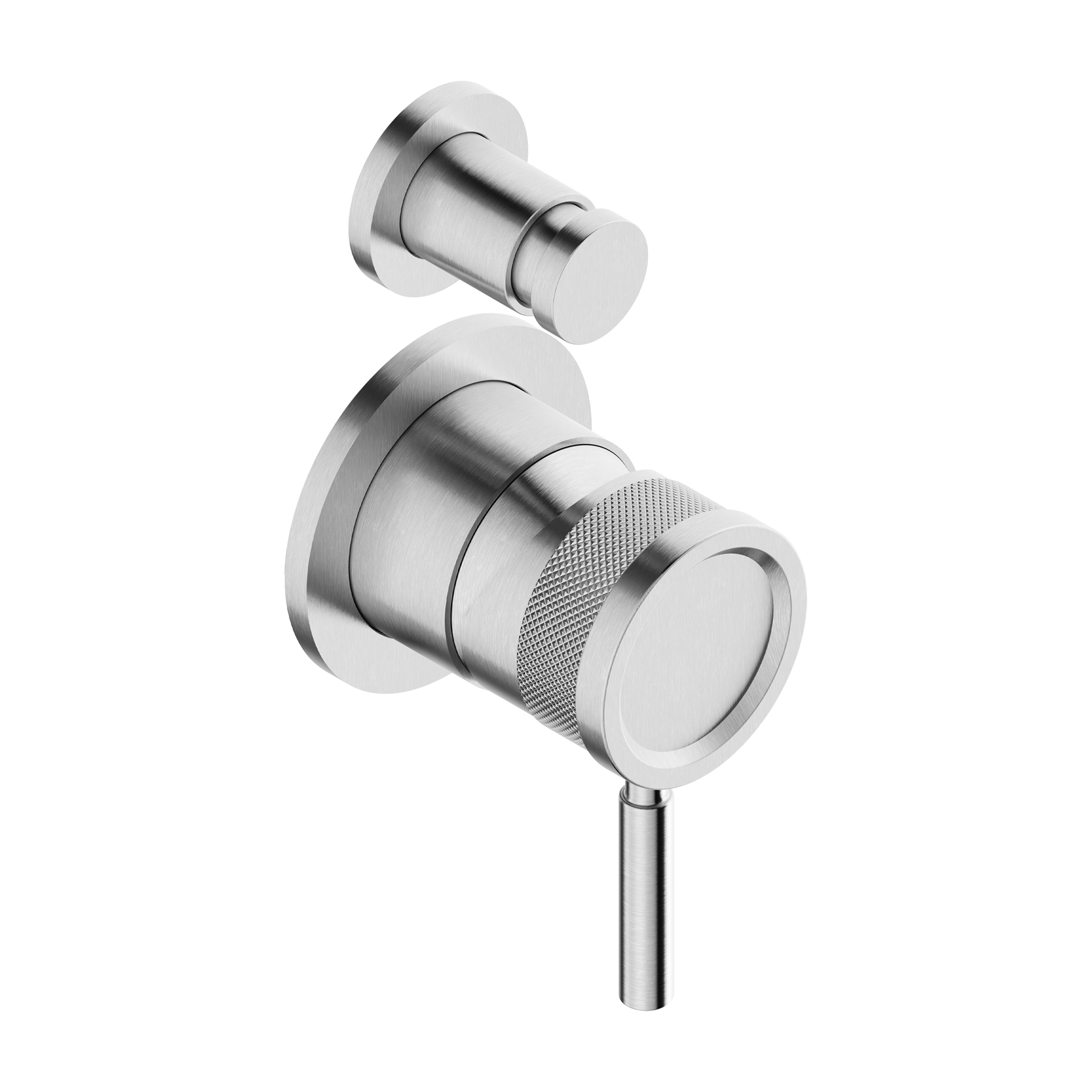 Mitigeur de douche à encastrer Tubico Volga avec inverseur en acier inoxydable 316L satiné Fabriqué en Italie T84080S