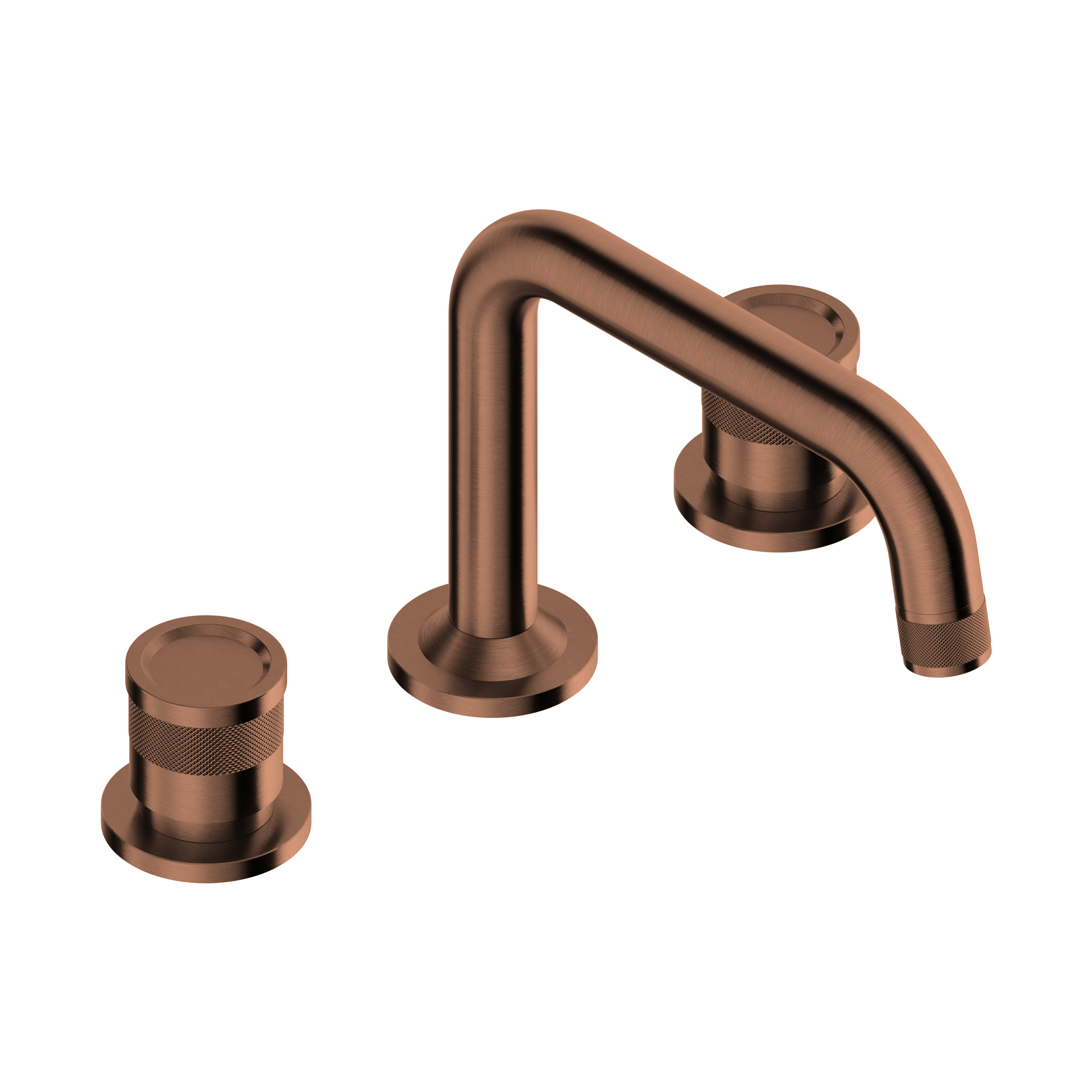Mitigeur lavabo 3 trous Tubico Volga en acier inoxydable 316L cuivre Made in Italy T84109C