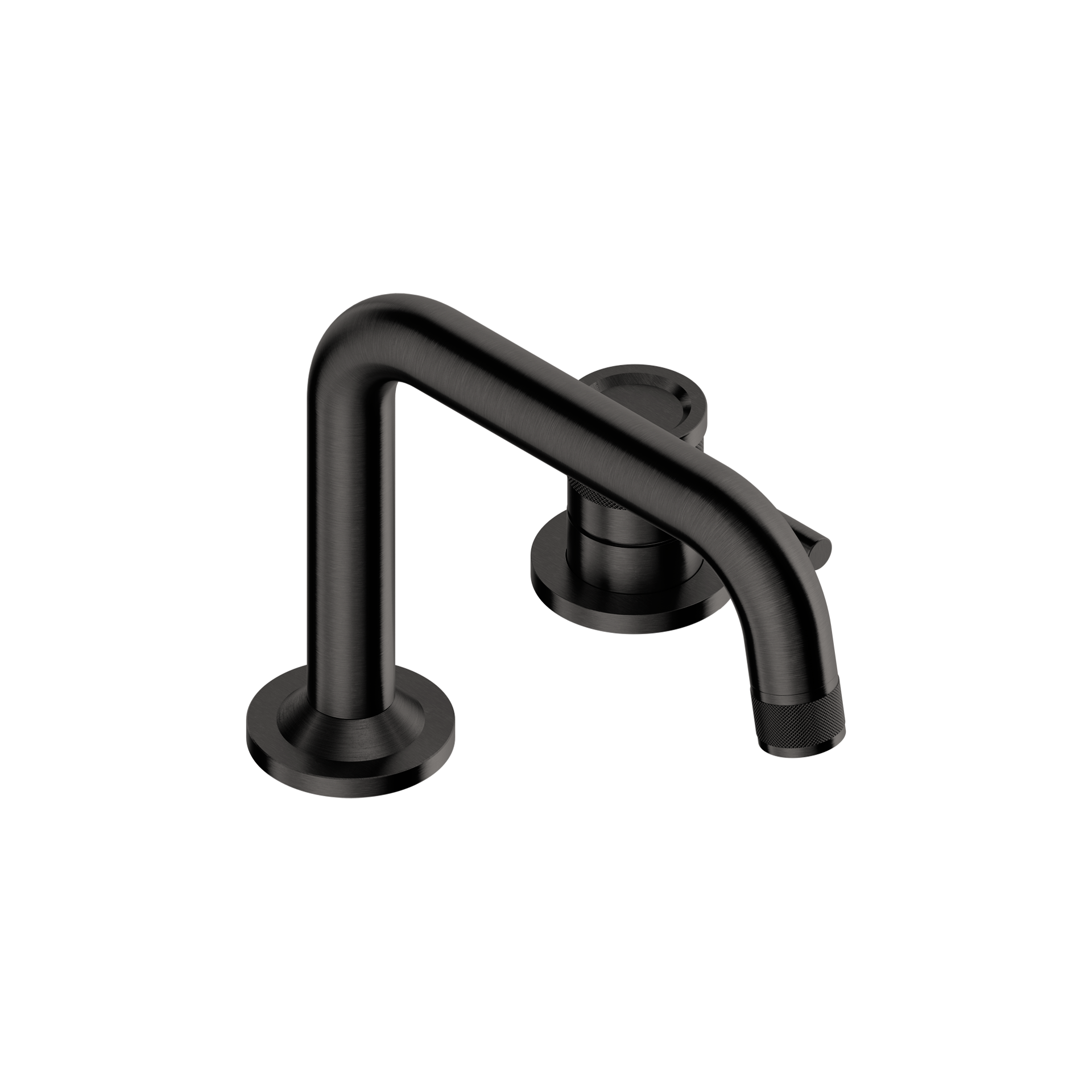 Mitigeur lavabo 2 trous Tubico Volga en acier inoxydable 316L noir Fabriqué en Italie T84112B