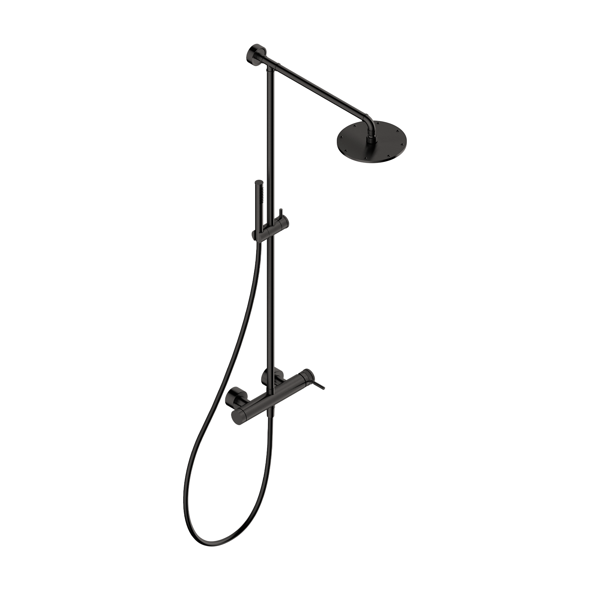 Colonne de douche Tubico Volga en acier inoxydable 316L noir Made in Italy T84157B