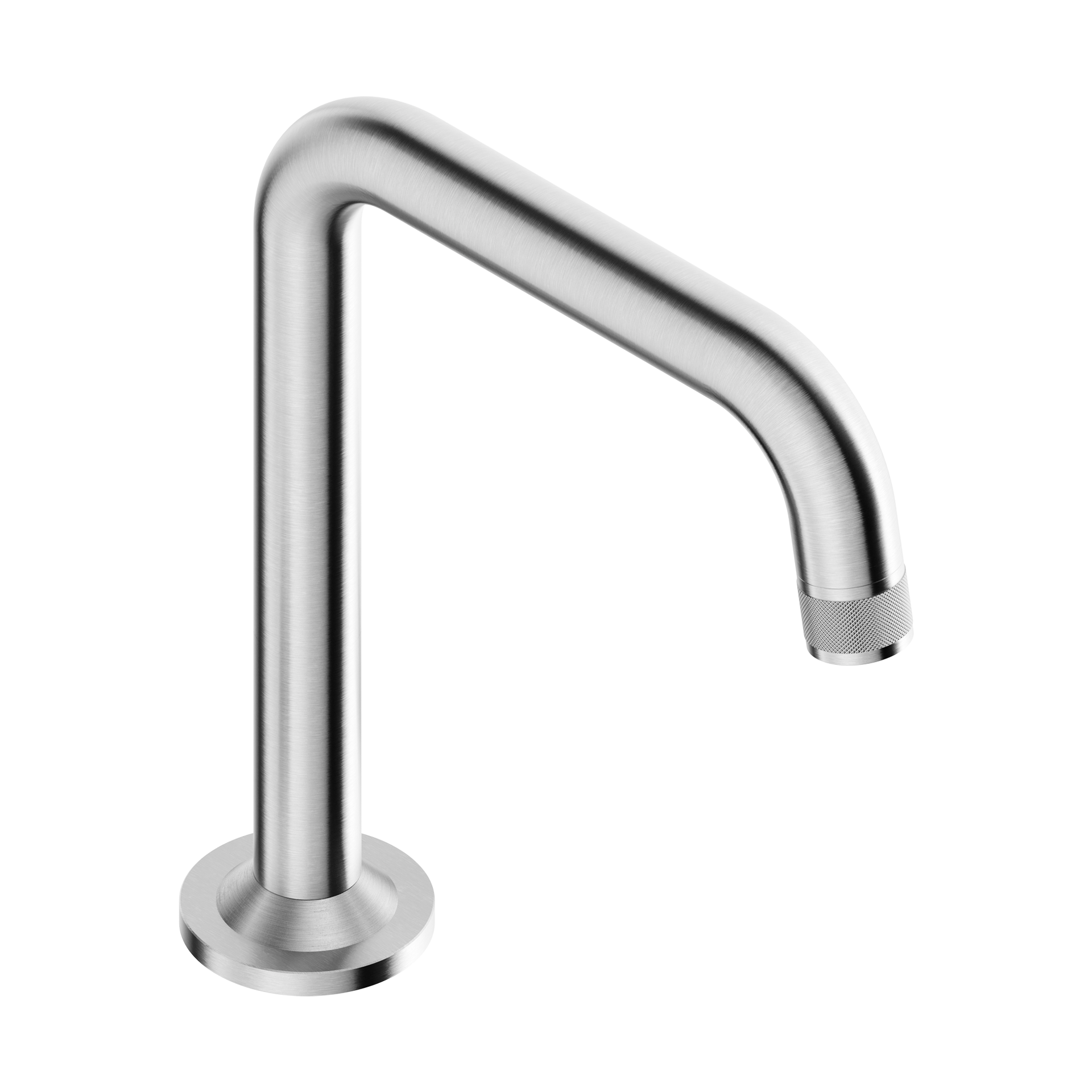 Tubico Volga bocca di erogazione alta 214 mm in acciaio inox 316L satinato Made in Italy T84191S
