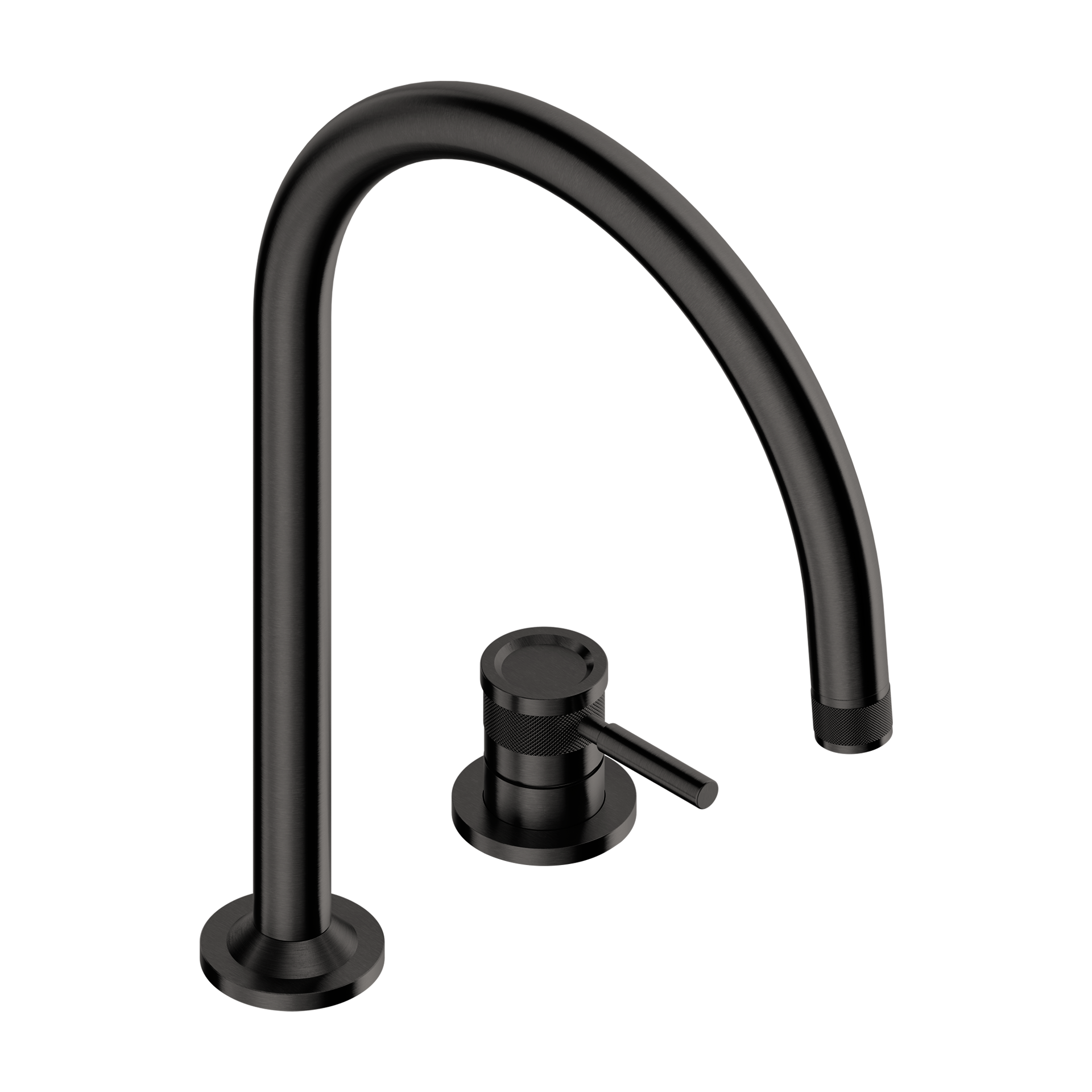 Mitigeur lavabo 2 trous Tubico Volga en acier inoxydable 316L noir Fabriqué en Italie T84193B