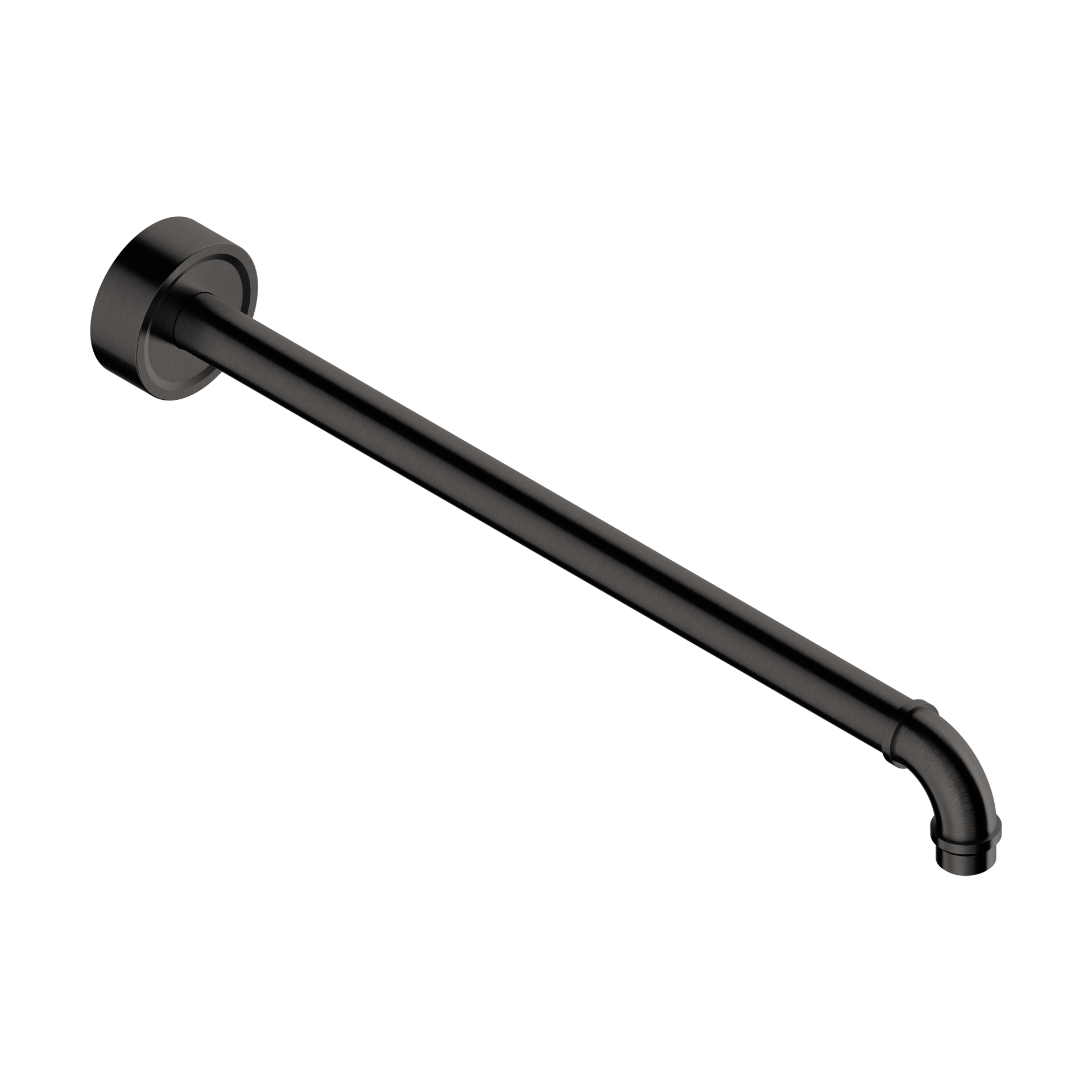 Tubico Volga bracco doccia da 40 cm in acciaio inox 316L nero Made in Italy T84236B