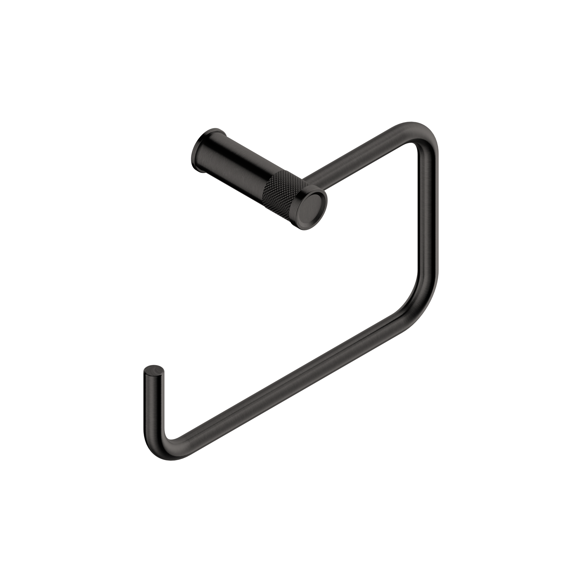 Tubico Volga porta salvietta ad anello in acciaio inox 316L nero Made in Italy T85008B