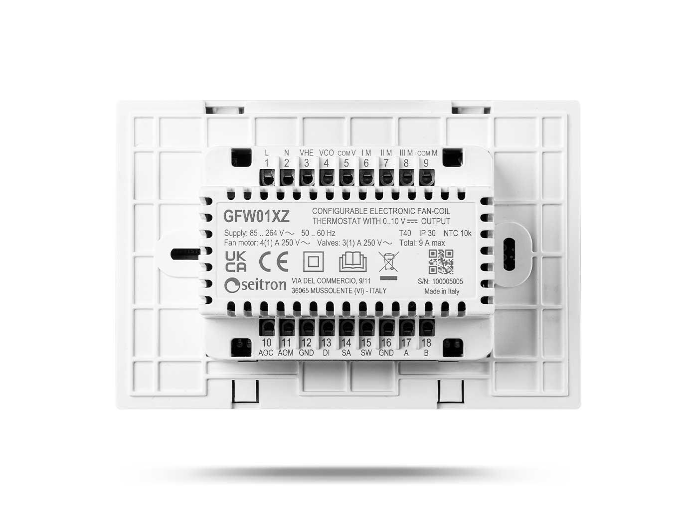 Seitron Smart Diamond Cronotermostato Wi-Fi per fan coil GFW01XZ
