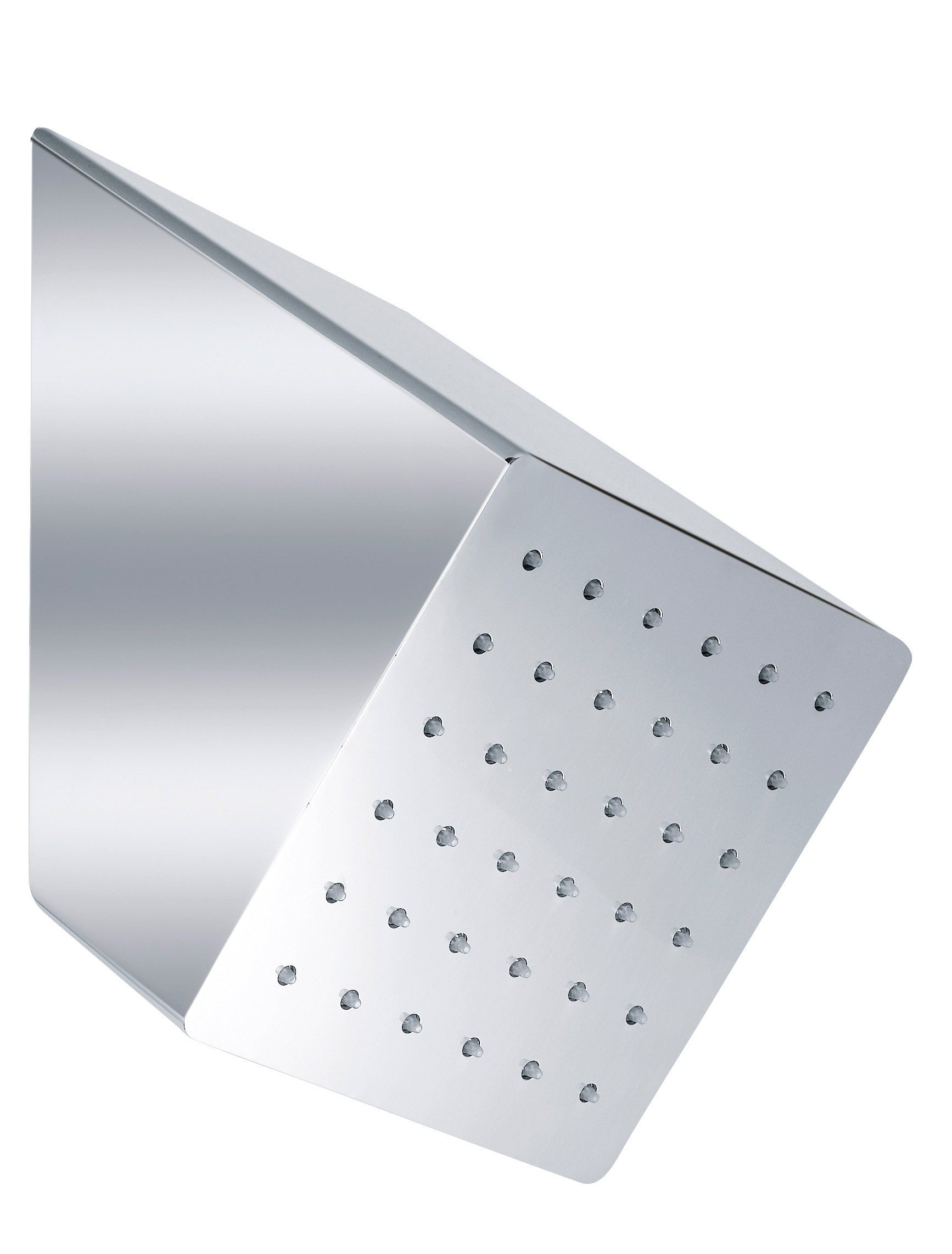 Tubico - Soffione doccia a muro inclinato in acciaio inox quadrato - Gold PVD - T64400G