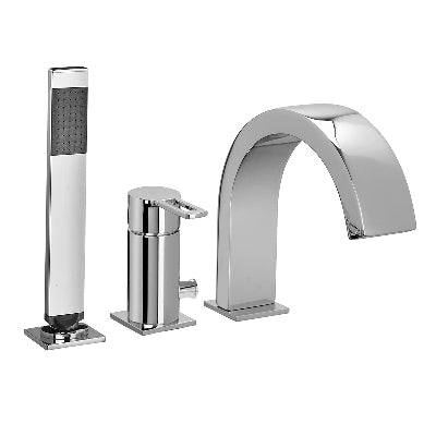 MITIGEUR DE BAIN À MONTAGE EN BORD AVEC INVERSEUR ET BEC LIGNE RINGO