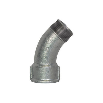 COUDE LONGUE MF 45° GALVANISÉE
