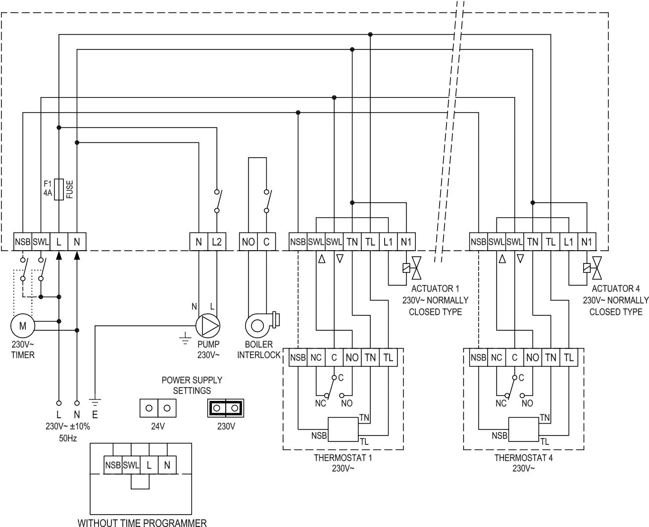 Seitron centralina elettronica alimentatore a 4 canali ALP06U