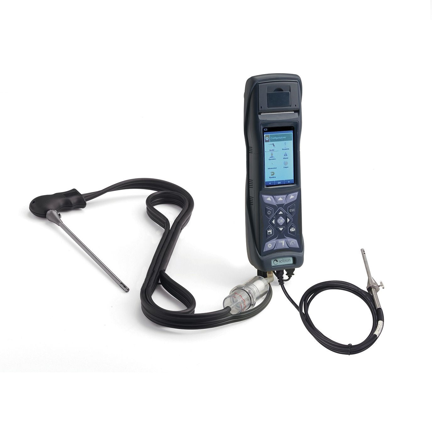 Seitron Chemist 502 C analizzatore di combustione fumi a 2 celle - per stufe a pellet e a legna