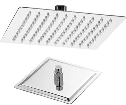 Metaform soffione doccia in acciaio inox ultrasottile rettangolare 30 x 30