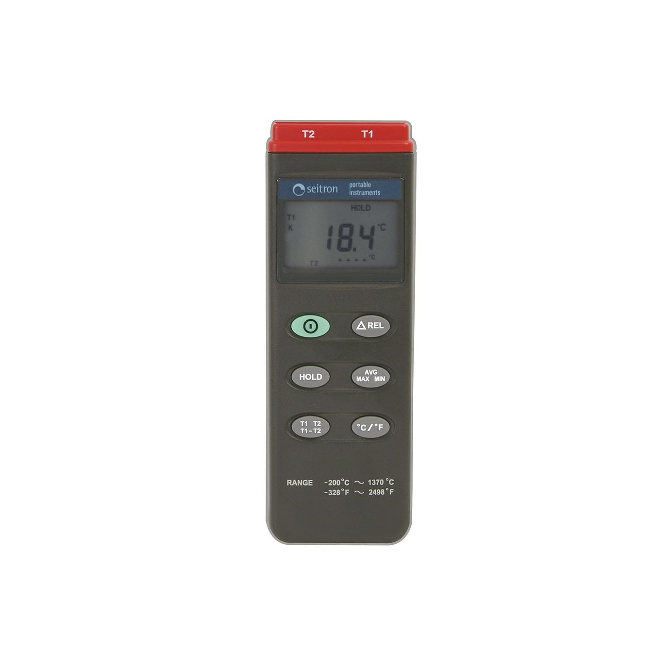 Seitron termometro portatile con due ingressi TC-K POTK01