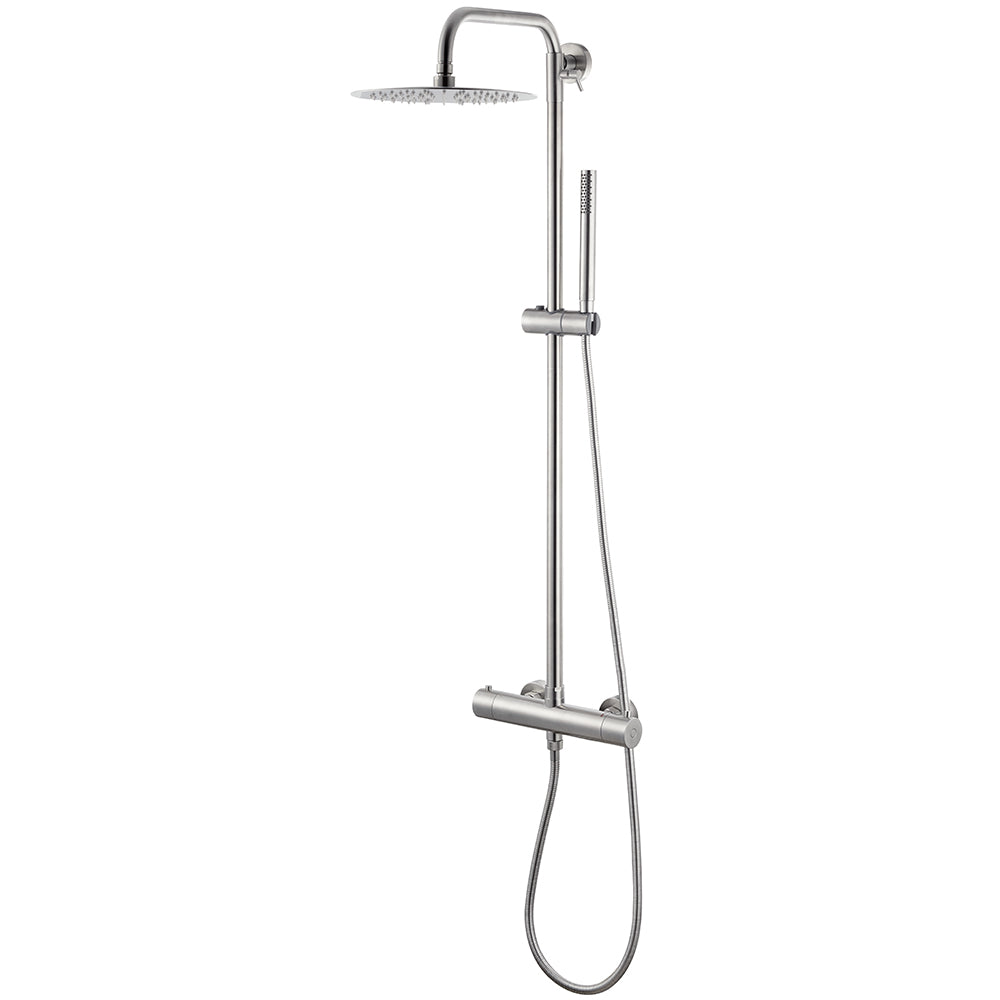 Tubico Nilo Colonna doccia esterna da parete in acciaio inox Made in Italy cod. T11233S