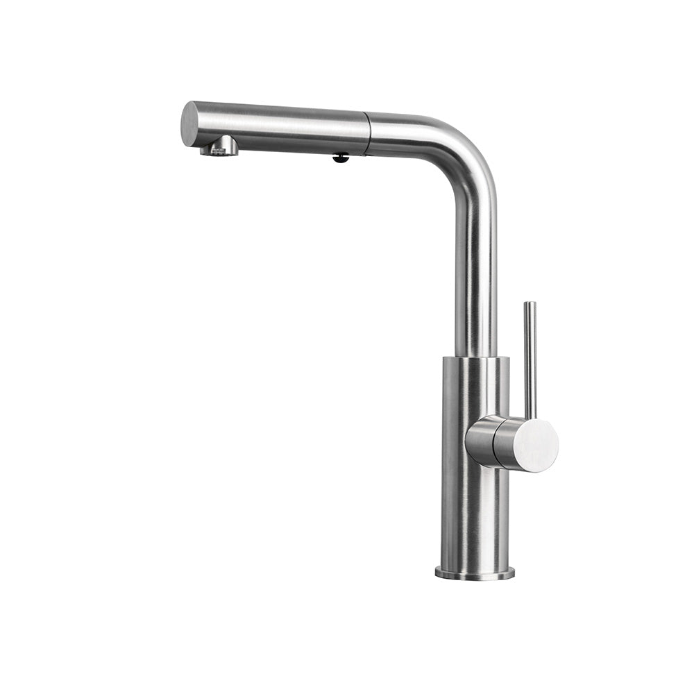 Tubico Kitchen Flows Miscelatore cucina in acciaio inox 316L satinato Made in Italy T13028S