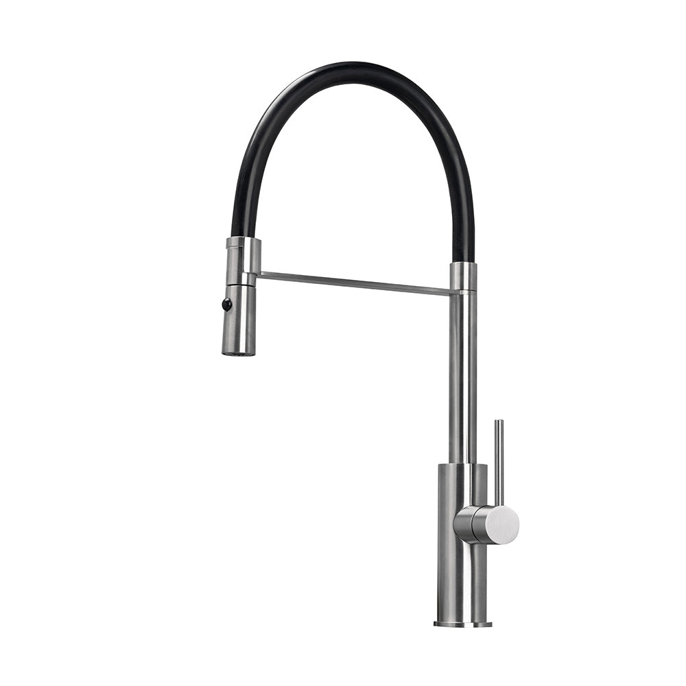 Tubico Kitchen Flows Miscelatore cucina in acciaio inox 316L satinato Made in Italy T13107S