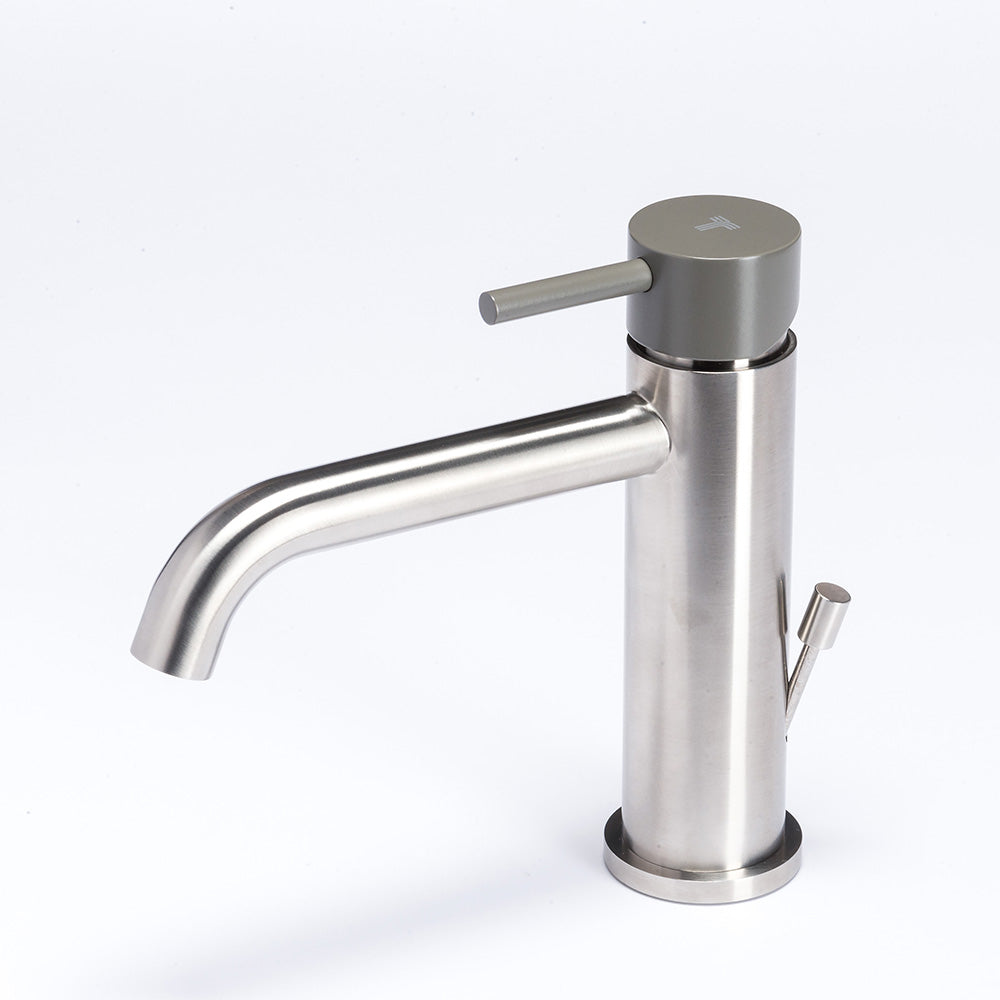 Tubico Colorado miscelatore per lavabo in acciaio inox con maniglia Antracite Made in Italy T20010A