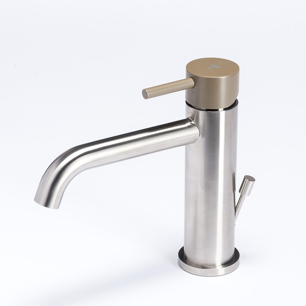 Tubico Colorado miscelatore per lavabo in acciaio inox con maniglia Deserto Made in Italy T20010D