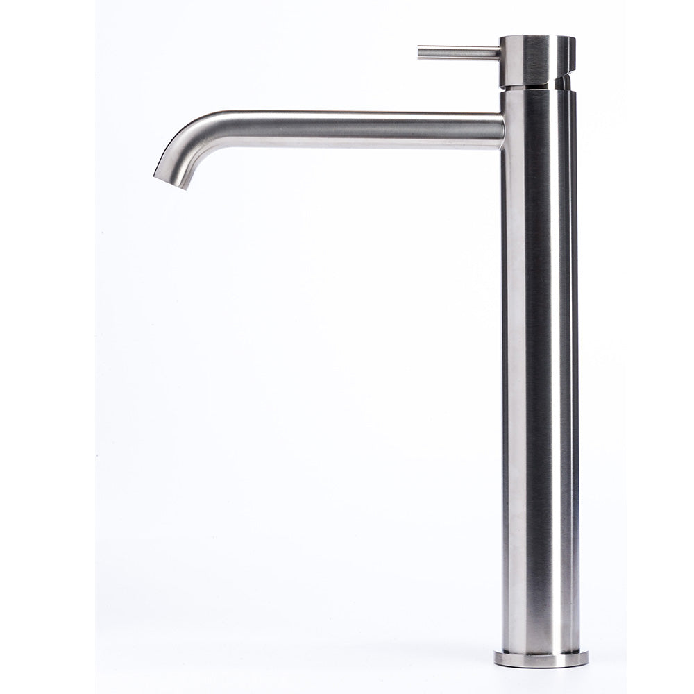 Tubico Nilo rubinetto miscelatore lavabo alto in acciaio inox con scarico Made in Italy cod. T20020S